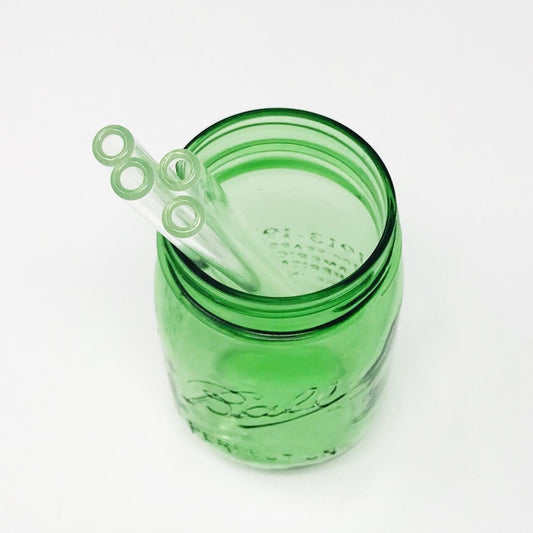 Clear Glass Straw Set of 4