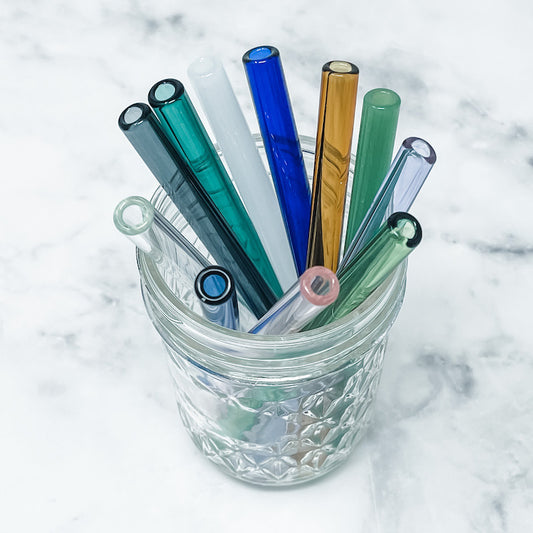 Choose Your Color Mini Glass Straw Set of 6