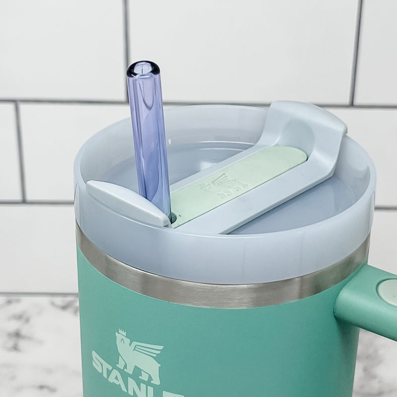 Owala-Compatible 40 oz Travel Tumbler Glass Straws