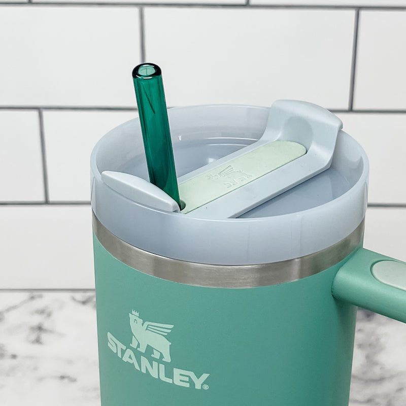 Owala-Compatible 40 oz Travel Tumbler Glass Straws
