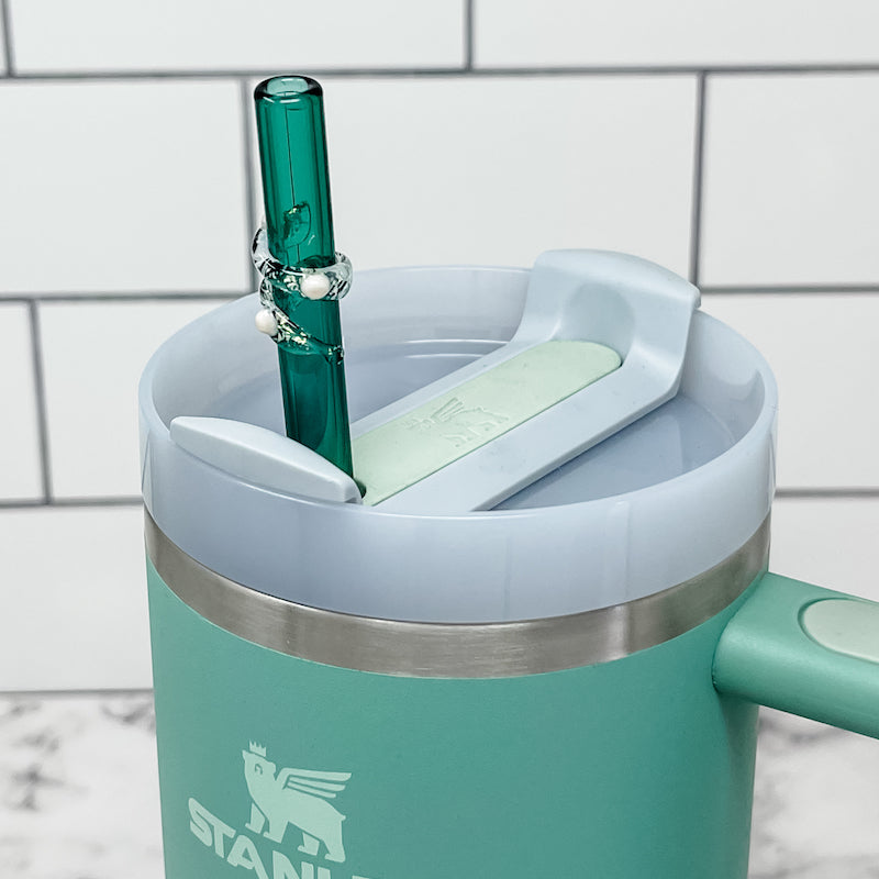 Owala-Compatible 40 oz Travel Tumbler Glass Straws
