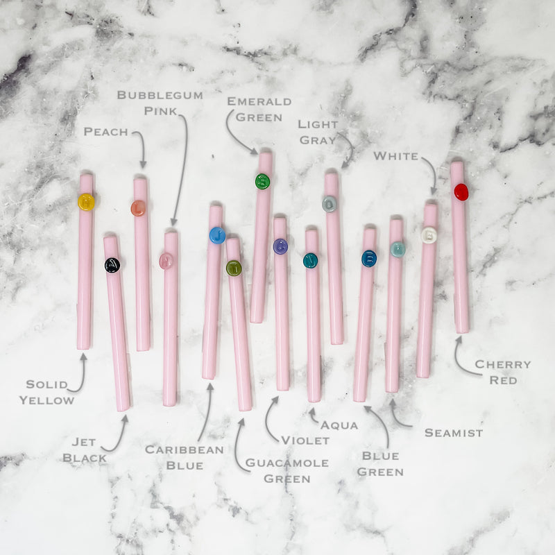 Personalized Bubblegum Pink Glass Straw