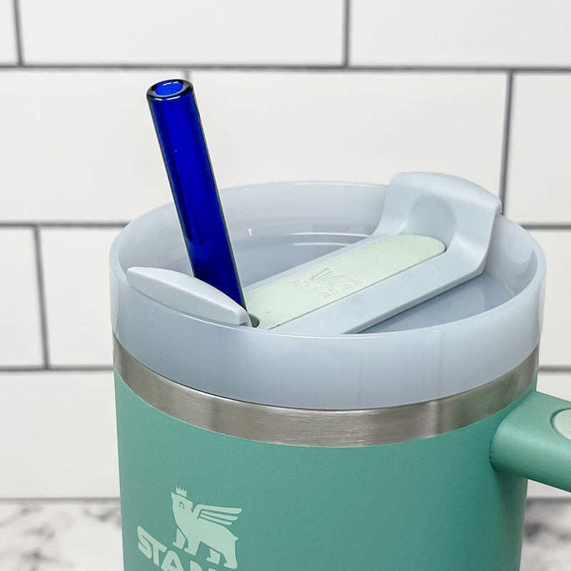 Owala-Compatible 40 oz Travel Tumbler Glass Straws