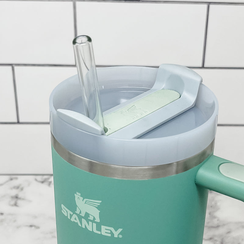 Owala-Compatible 40 oz Travel Tumbler Glass Straws