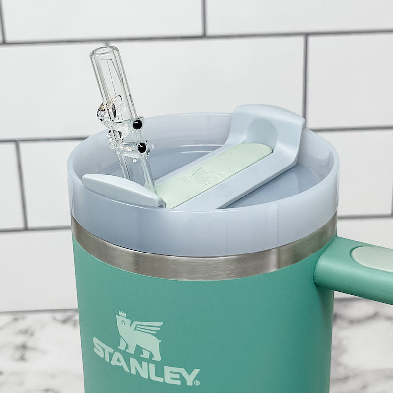 Owala-Compatible 40 oz Travel Tumbler Glass Straws