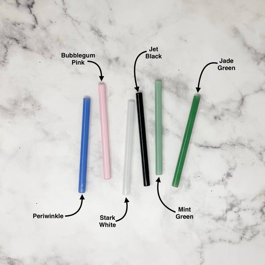 Opaque Regular Glass Straws