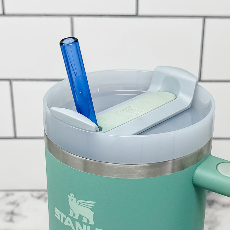 Owala-Compatible 40 oz Travel Tumbler Glass Straws