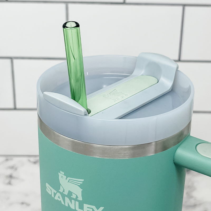 Owala-Compatible 40 oz Travel Tumbler Glass Straws