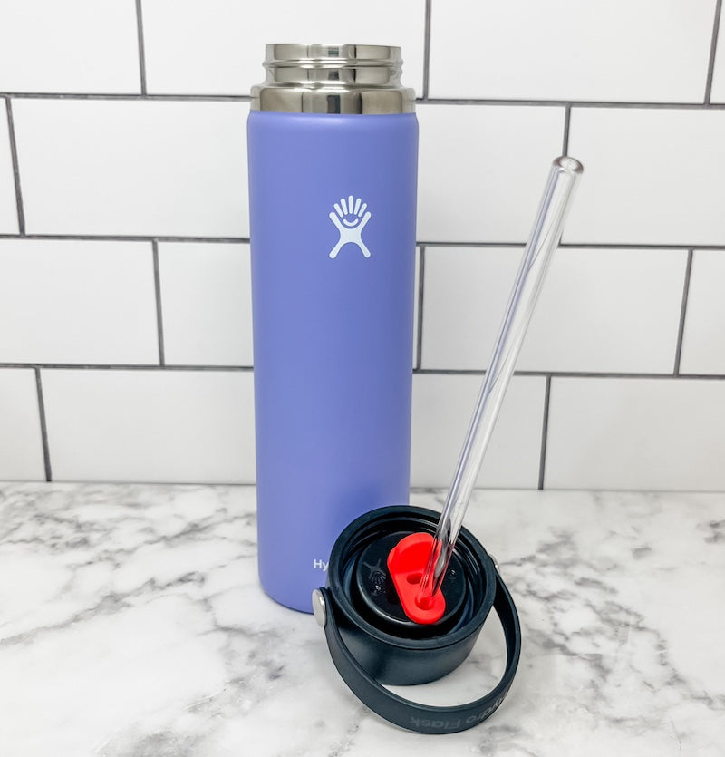 Hydro Flask® Wide Mouth Bottle w/ Flex Straw Cap Replacement Straws