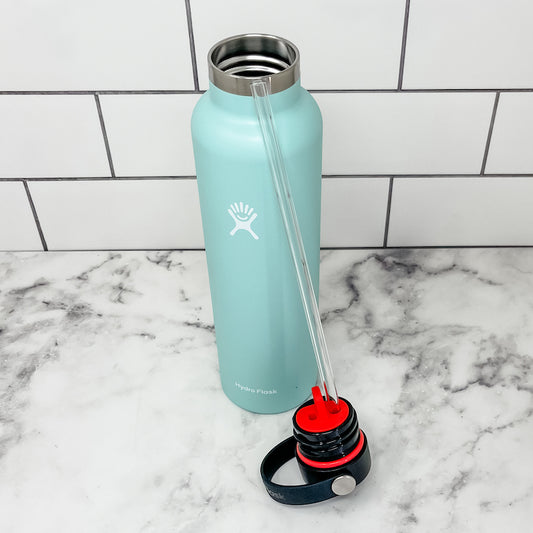 Hydro Flask® Standard Mouth Bottle w/ Flex Straw Cap Replacement Straws