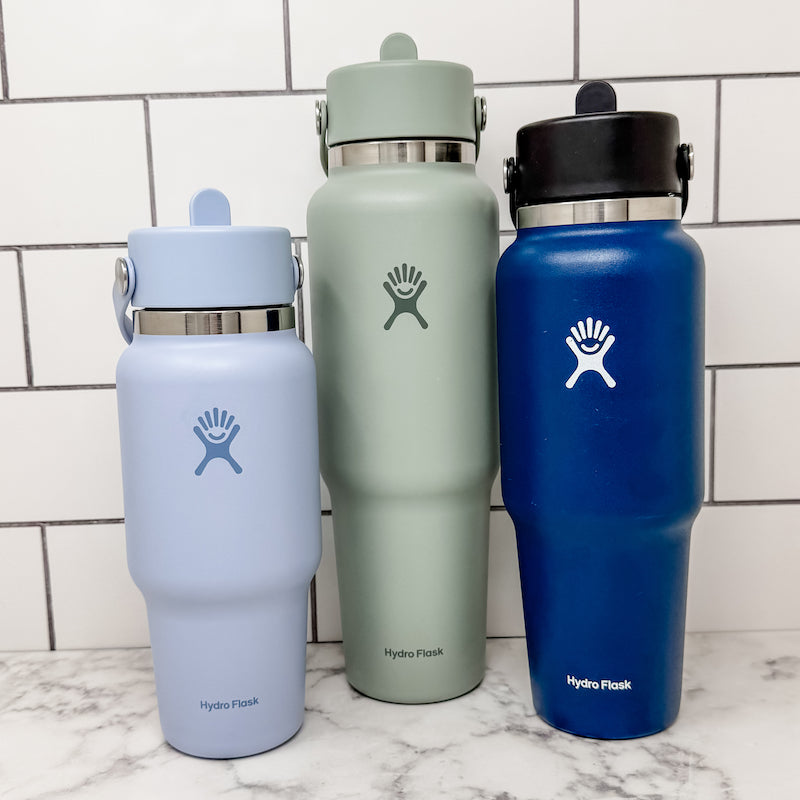 Hydro Flask® Wide Mouth Travel Bottle w/ Flex Straw Cap Replacement Straws