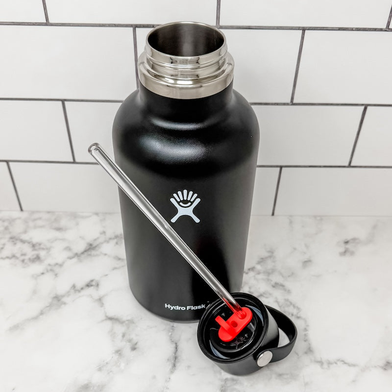 Hydro Flask® Wide Mouth Bottle w/ Flex Straw Cap Replacement Straws