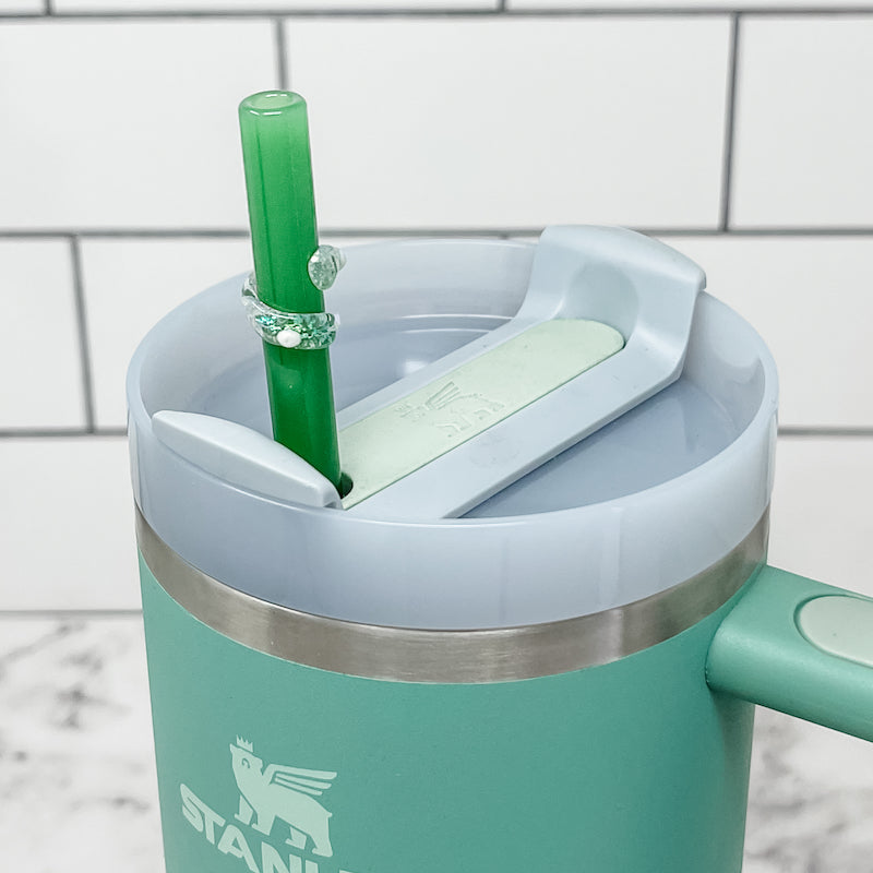 Owala-Compatible 40 oz Travel Tumbler Glass Straws