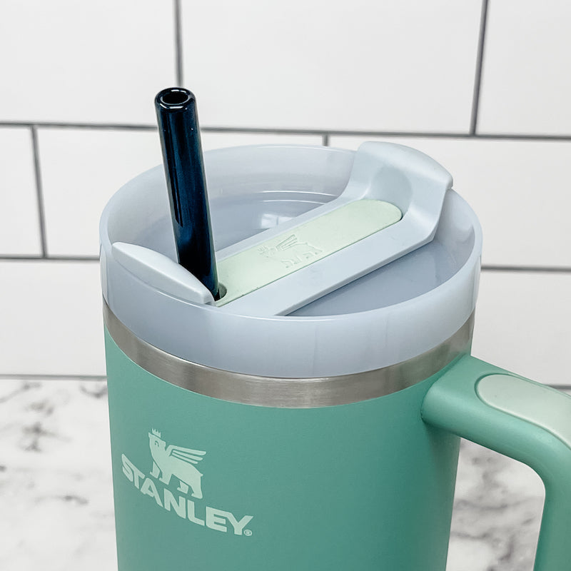 Owala-Compatible 40 oz Travel Tumbler Glass Straws
