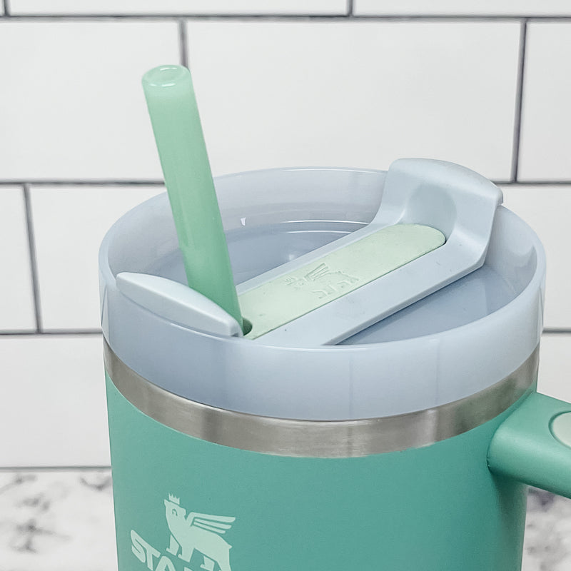 Owala-Compatible 40 oz Travel Tumbler Glass Straws