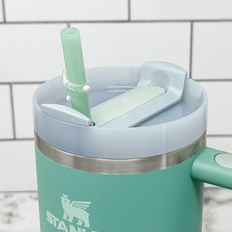 Owala-Compatible 40 oz Travel Tumbler Glass Straws