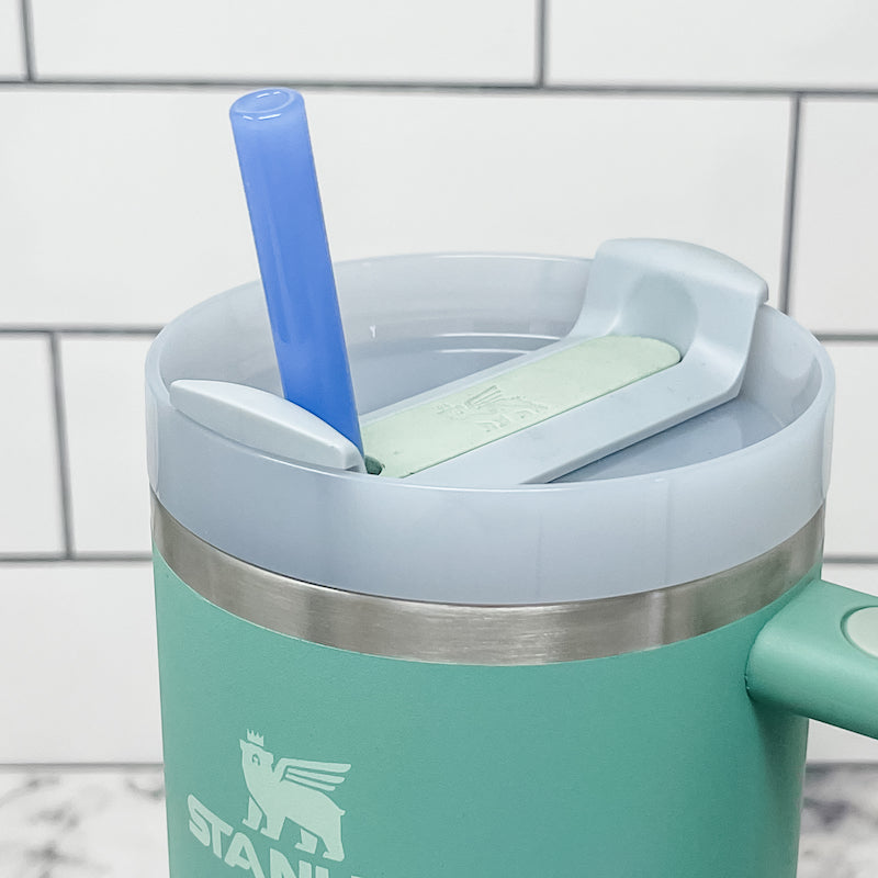 Owala-Compatible 40 oz Travel Tumbler Glass Straws