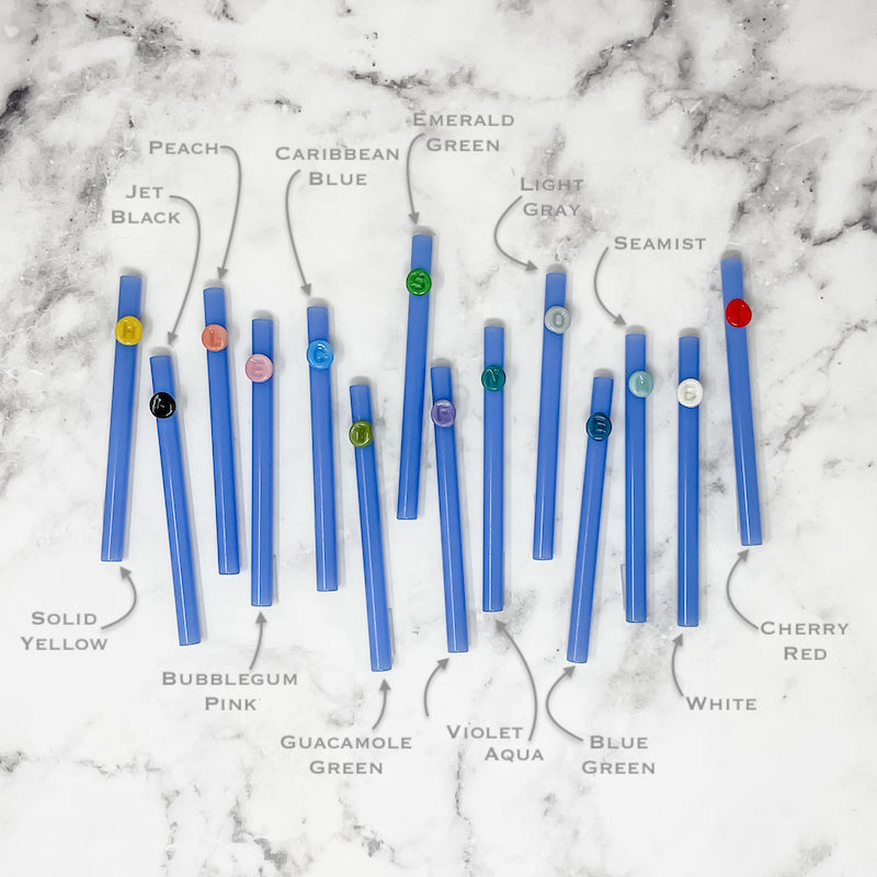 Personalized Periwinkle Glass Straw