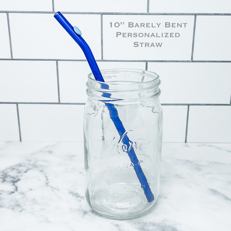 Personalized Glass Straws – Add Your Initial