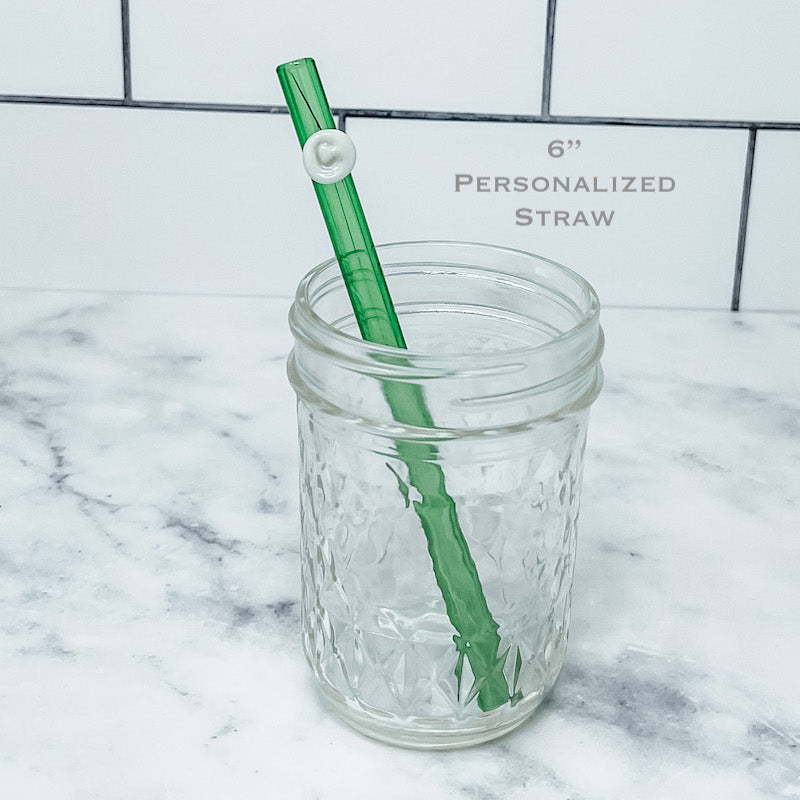 Personalized Glass Straws – Add Your Initial