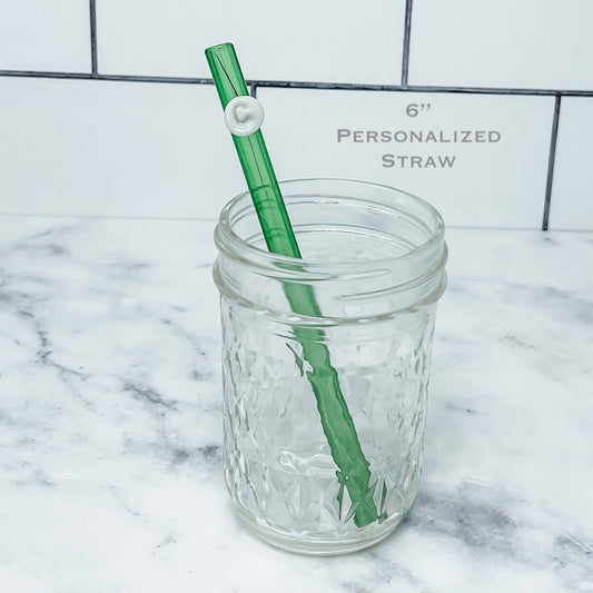 Personalized Glass Straws – Add Your Initial