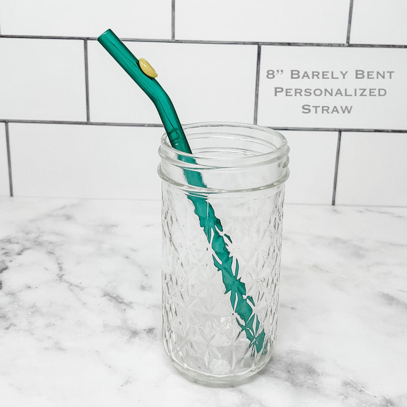 Personalized Glass Straws – Add Your Initial