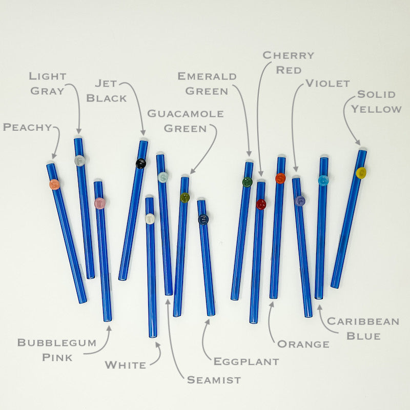 Personalized Earth Blue Glass Straw