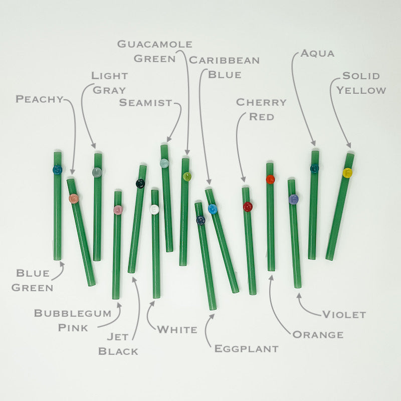 Personalized Jade Green Glass Straw