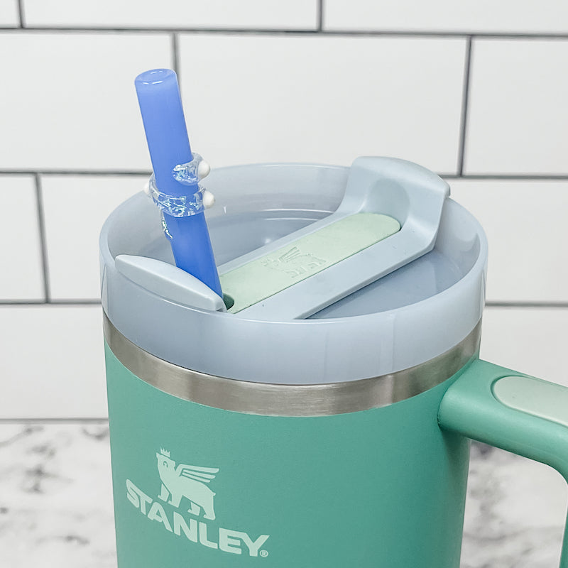 Owala-Compatible 40 oz Travel Tumbler Glass Straws