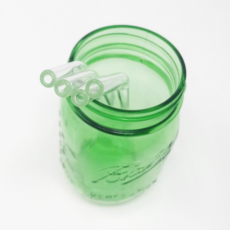Clear Glass Straw Set of 4