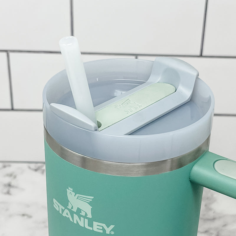 Owala-Compatible 40 oz Travel Tumbler Glass Straws