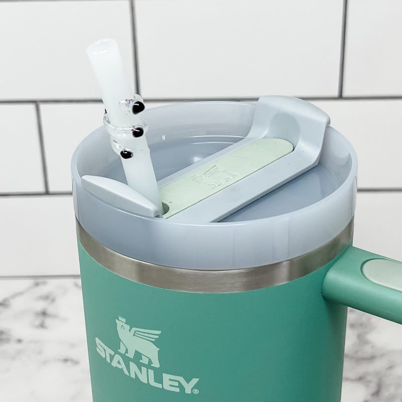 Owala-Compatible 40 oz Travel Tumbler Glass Straws