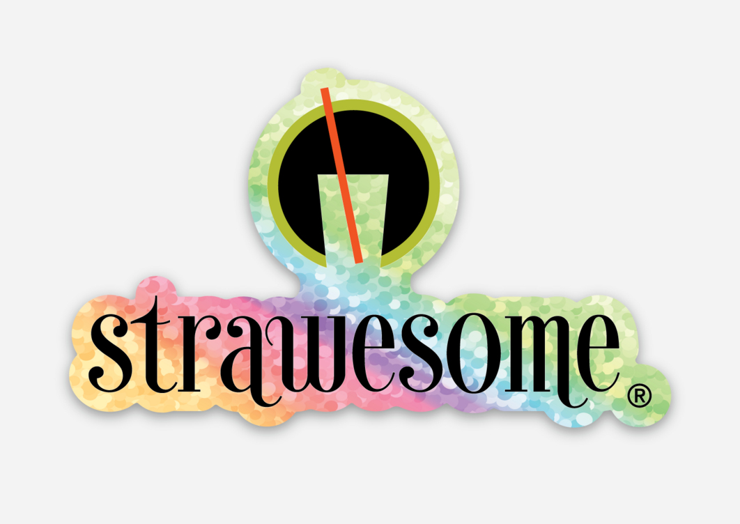 Strawesome Sticker